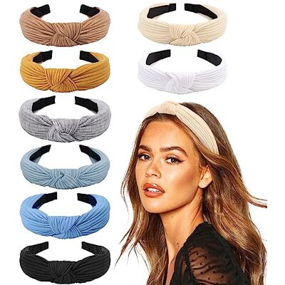 DRESHOW 8 Peças Bandoletes de Cabelo Larga Diademas para Mulher Elástica Turbantes Diadema de Nó Bandas Diadema Para Mulheres DRESHOW 8 Peças Bandoletes de Cabelo Larga Diademas para Mulher Elástica Turbantes Diadema de Nó Bandas Diadema Para Mulheres