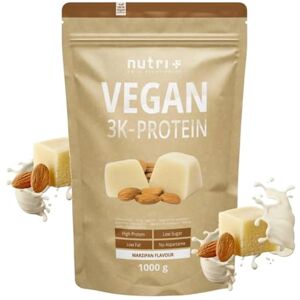 Nutri + Proteínas vegetais maçapão, 1 kg, 83% de proteína, 3 K, mistura de proteínas em pó, sem lactose com baixo teor de açúcar sem glúten, 1000 g sem adição de açúcar Nutri + Proteínas vegetais maçapão, 1 kg, 83% de proteína, 3 K, mistura de proteínas em pó, sem lactose com baixo teor de açúcar sem glúten, 1000 g sem adição de açúcar