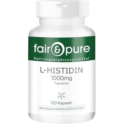 ® L-Histidina 1000 mg Pó em cápsulas, aminoácido vegano, alta pureza 120 cápsulas ® L-Histidina 1000 mg Pó em cápsulas, aminoácido vegano, alta pureza 120 cápsulas