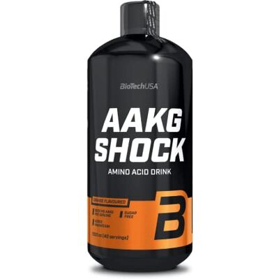 BioTechUSA AAKG Shock Fórmula líquida para antes do treino Com altas doses de AAKG e magnésio Combate o cansaço, sem corantes, 1000 ml, laranja BioTechUSA AAKG Shock Fórmula líquida para antes do treino Com altas doses de AAKG e magnésio Combate o cansaço, sem corantes, 1000 ml, laranja