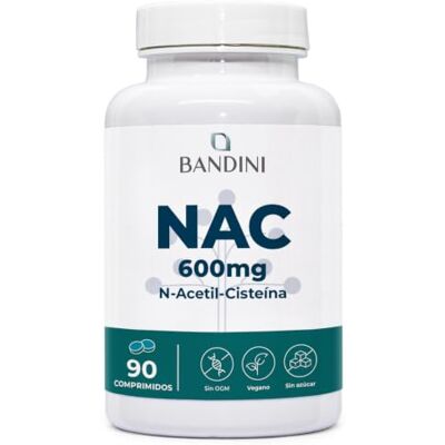 BANDINI ® NAC N-Acetil L-Cisteína Aumenta os Níveis de Glutationa Alto Poder Antioxidante Aumenta as Suas Defesas Sem GMO, 100% Vegano 90 Comprimidos (Suprimento para 3 Meses) 600 mg Alto Poder Antioxidante Aumenta tus Defensas No-GMO, 100 BANDINI ® NAC N-Acetil L-Cisteína Aumenta os Níveis de Glutationa Alto Poder Antioxidante Aumenta as Suas Defesas Sem GMO, 100% Vegano 90 Comprimidos (Suprimento para 3 Meses) 600 mg Alto Poder Antioxidante Aumenta tus Defensas No-GMO, 100