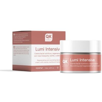 QKnatur Lumi Intensive Crema Facial Nutritiva y Regeneradora con Rosa Mosqueta, Karité, Caléndula y Hidrolato de Pepino – Hidratación Natural y Vegana para Pieles Secas y Sensibles – 50 ml QKnatur Lumi Intensive Crema Facial Nutritiva y Regeneradora con Rosa Mosqueta, Karité, Caléndula y Hidrolato de Pepino – Hidratación Natural y Vegana para Pieles Secas y Sensibles – 50 ml