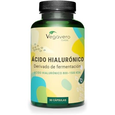 Vegavero Ácido hialurónico puro A dose mais alta: 600 mg Livre de aditivos e vegano 90 cápsulas, fertilizante natural, 800-1500 kDa Hidratante facial articulações.. Vegavero Ácido hialurónico puro A dose mais alta: 600 mg Livre de aditivos e vegano 90 cápsulas, fertilizante natural, 800-1500 kDa Hidratante facial articulações..