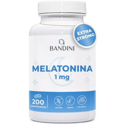 BANDINI ® Melatonina pura 200 comprimidos fornecimento de mais de 6 meses Indutor de sono natural 1 mg fácil de engolir, suplemento para melhor descanso, forte para dormir 100% vegan BANDINI ® Melatonina pura 200 comprimidos fornecimento de mais de 6 meses Indutor de sono natural 1 mg fácil de engolir, suplemento para melhor descanso, forte para dormir 100% vegan