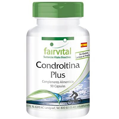 fairvital Condroitina Plus, ALTA DOSIS, 90 cápsulas, com condroitina, vitamina D, vitamina E, cálcio e ácido hialurónico fairvital Condroitina Plus, ALTA DOSIS, 90 cápsulas, com condroitina, vitamina D, vitamina E, cálcio e ácido hialurónico