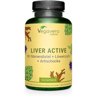 Vegavero Detox Figado 3300 mg Cardo Mariano + Alcachofra + dente-de-leão, 80% silimarina + 40% colina Depurativo fígado gordo diurético + digestão, sem aditivos, vegano, 120 cápsulas Vegavero Detox Figado 3300 mg Cardo Mariano + Alcachofra + dente-de-leão, 80% silimarina + 40% colina Depurativo fígado gordo diurético + digestão, sem aditivos, vegano, 120 cápsulas