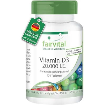 fairvital Vitamina D3 20 000 UI de libertação prolongada, 120 comprimidos, fáceis de engolir, alta DOSE, colcolcolcoletalciferol, apenas 1 comprimido a cada 20 dias fairvital Vitamina D3 20 000 UI de libertação prolongada, 120 comprimidos, fáceis de engolir, alta DOSE, colcolcolcoletalciferol, apenas 1 comprimido a cada 20 dias