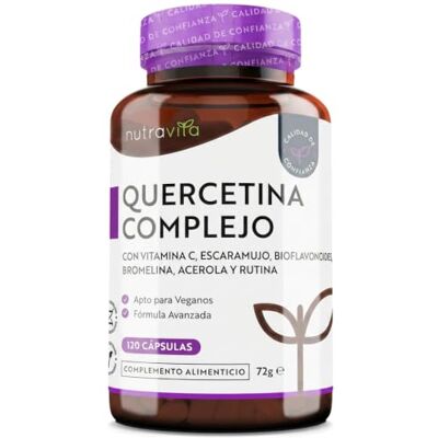 Nutravita Quercetina 500 mg com bromelina e vitamina C 120 cápsulas veganas para apoio imunitário misturado com rosa mosqueta, bioflavonoides, acerola e rutina Para Apoyo Inmunológico Mezclado Con Rosa Mosqueta, Bioflavonoides, Acerola Y Rutina Nutravita Quercetina 500 mg com bromelina e vitamina C 120 cápsulas veganas para apoio imunitário misturado com rosa mosqueta, bioflavonoides, acerola e rutina Para Apoyo Inmunológico Mezclado Con Rosa Mosqueta, Bioflavonoides, Acerola Y Rutina