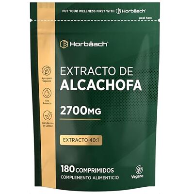 Horbäach Alcachofra comprimida (não cápsulas) 2700 mg extrato de alcachofra 40:1 Cinarina 180 comprimidos veganos alta potência de Horbaach Horbäach Alcachofra comprimida (não cápsulas) 2700 mg extrato de alcachofra 40:1 Cinarina 180 comprimidos veganos alta potência de Horbaach