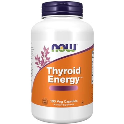 NOW Foods, Thyroid Energy, com iodo e L-tirosina, 180 cápsulas veganas, testadas em laboratório, sem sooja, sem glúten, vegetariano, sem OGM NOW Foods, Thyroid Energy, com iodo e L-tirosina, 180 cápsulas veganas, testadas em laboratório, sem sooja, sem glúten, vegetariano, sem OGM