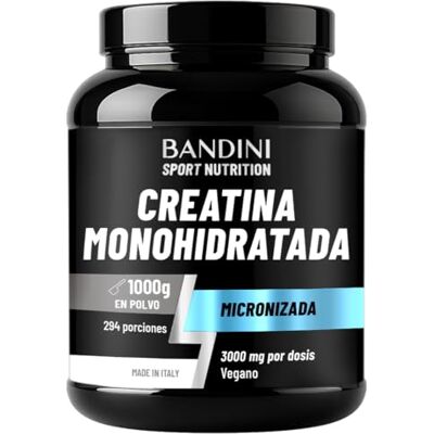 BANDINI ® Creatina monohidratada em pó 1 kg/1000 g pura Vegan Creatine Para melhorar o desempenho e a potência muscular à base de monohidrato de creatina suplemento desportivo sem aditivos BANDINI ® Creatina monohidratada em pó 1 kg/1000 g pura Vegan Creatine Para melhorar o desempenho e a potência muscular à base de monohidrato de creatina suplemento desportivo sem aditivos