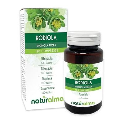 Naturalma Rodíola (Rhodiola rosea ou Sedum roseum) raízes natureza 60 g 120 comprimidos complemento alimentar natural e vegano Naturalma Rodíola (Rhodiola rosea ou Sedum roseum) raízes natureza 60 g 120 comprimidos complemento alimentar natural e vegano