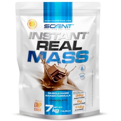 Scenit Redefining your Body Instant Real Mass 7 kg, Mass Gainer, Weight Gainer, Gainer, vencedor de peso, com creatina (7 kg, chocolate) Scenit Redefining your Body Instant Real Mass 7 kg, Mass Gainer, Weight Gainer, Gainer, vencedor de peso, com creatina (7 kg, chocolate)