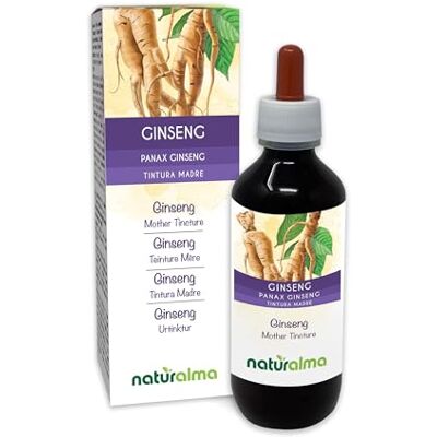 Naturalma Ginseng (Panax ginseng) raízes pintura mãe sem álcool natureza extrato líquido gotas 200 ml complemento alimentar vegano Naturalma Ginseng (Panax ginseng) raízes pintura mãe sem álcool natureza extrato líquido gotas 200 ml complemento alimentar vegano