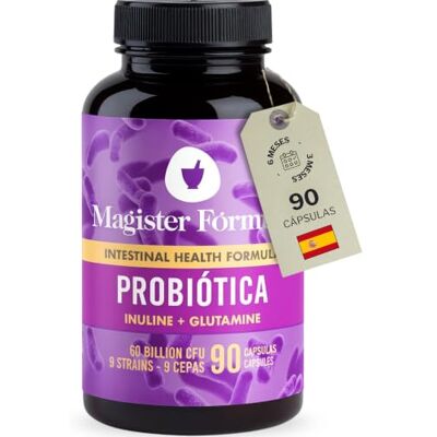 Magister Formula Probióticos e Prebióticos Intestinais probióticos flora intestinal Com Inulina e Glutamina Sistema Imunológico, Cólon Irritável 90 Cápsulas Repara Flora Intestinal e l 60 Mil Milhões UFC Magister Formula Probióticos e Prebióticos Intestinais probióticos flora intestinal Com Inulina e Glutamina Sistema Imunológico, Cólon Irritável 90 Cápsulas Repara Flora Intestinal e l 60 Mil Milhões UFC