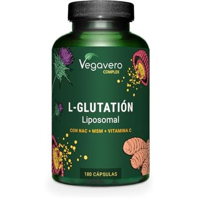 Vegavero Glutationa lipossomal PureWay™ G antioxidante potente, NAC Glicina + MSM + vitamina C magnésio Regenerador celular, 180 cápsulas Vegavero Glutationa lipossomal PureWay™ G antioxidante potente, NAC Glicina + MSM + vitamina C magnésio Regenerador celular, 180 cápsulas