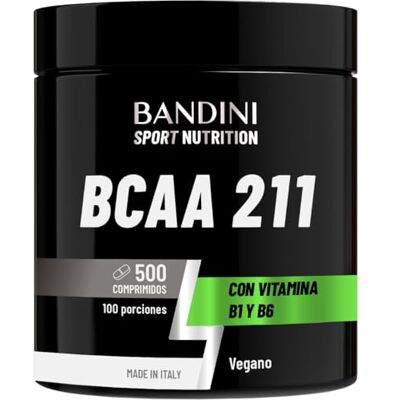 BANDINI ® BCAA 2 1 1 500 Comprimidos Aminoácidos de Cadeia Ramificada 2.1.1 L-Leucina, L-Isoleucina, L-Valina com Vitamina B1 e B6 Suplemento Alimentar 2:1:1 Pré e Pós Treino 100% Vegano L-Leucina, L-Isoleucina, L-Valina con Vitamina B1 y B6 Complemento BANDINI ® BCAA 2 1 1 500 Comprimidos Aminoácidos de Cadeia Ramificada 2.1.1 L-Leucina, L-Isoleucina, L-Valina com Vitamina B1 e B6 Suplemento Alimentar 2:1:1 Pré e Pós Treino 100% Vegano L-Leucina, L-Isoleucina, L-Valina con Vitamina B1 y B6 Complemento
