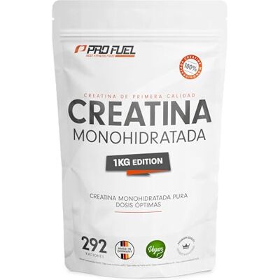 ProFuel Creatina monohidratada em pó 1 kg / 1000 g qualidade micronizada idealmente doseada, creatina pura sem aditivos 100% vegana para 292 dias ProFuel Creatina monohidratada em pó 1 kg / 1000 g qualidade micronizada idealmente doseada, creatina pura sem aditivos 100% vegana para 292 dias