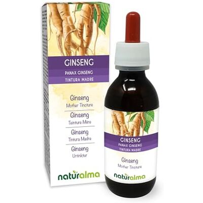 Naturalma Ginseng (Panax ginseng) raízes pintura mãe sem álcool natureza extrato líquido gotas 120 ml complemento alimentar vegano Naturalma Ginseng (Panax ginseng) raízes pintura mãe sem álcool natureza extrato líquido gotas 120 ml complemento alimentar vegano