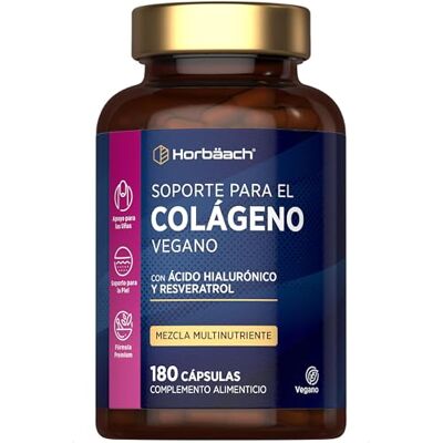 Horbäach Colágeno vegano avançado 14 nutrientes essenciais com 500 milhões de UFC com ácido hialurónico , vitamina C, zinco e muito mais! 500 milhões de UFC de Acidophillus Collagen Support Horbaach Horbäach Colágeno vegano avançado 14 nutrientes essenciais com 500 milhões de UFC com ácido hialurónico , vitamina C, zinco e muito mais! 500 milhões de UFC de Acidophillus Collagen Support Horbaach