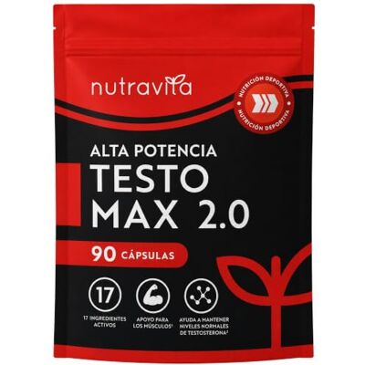 Nutravita TESTOMAX 2.0 para homem Ashwagandha KSM-66, CoQ10, raiz de maca 90 cápsulas veganas desempenho muscular vigilante Nutravita TESTOMAX 2.0 para homem Ashwagandha KSM-66, CoQ10, raiz de maca 90 cápsulas veganas desempenho muscular vigilante