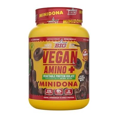 BIG Proteína vegana de soja em pó, 100% vegetal, para massa muscular e recuperação, enriquecida com aminoácidos, sabores deliciosos, sem lactose, 1 kg (1 kg, minidona) BIG Proteína vegana de soja em pó, 100% vegetal, para massa muscular e recuperação, enriquecida com aminoácidos, sabores deliciosos, sem lactose, 1 kg (1 kg, minidona)