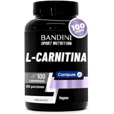 BANDINI ® L-CARNITINA Premium Carnipure® Aumento de energia e resistência Melhoria do desempenho e da recuperação 100 comprimidos de 1000 mg Suplemento desportivo à base de L Carnitine Tartrato BANDINI ® L-CARNITINA Premium Carnipure® Aumento de energia e resistência Melhoria do desempenho e da recuperação 100 comprimidos de 1000 mg Suplemento desportivo à base de L Carnitine Tartrato