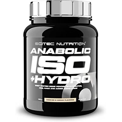 Scitec Nutrition Anabolic Iso+Hydro Mistura de proteína de soro com creatina, Maca e aminoácidos Complexo ZMB6 para a manutenção da testosterona, 920 g, Creme de biscoito Aislado e hidrolizado Maca y aminoácidos Zinc para mantener niveles normales de te Scitec Nutrition Anabolic Iso+Hydro Mistura de proteína de soro com creatina, Maca e aminoácidos Complexo ZMB6 para a manutenção da testosterona, 920 g, Creme de biscoito Aislado e hidrolizado Maca y aminoácidos Zinc para mantener niveles normales de te