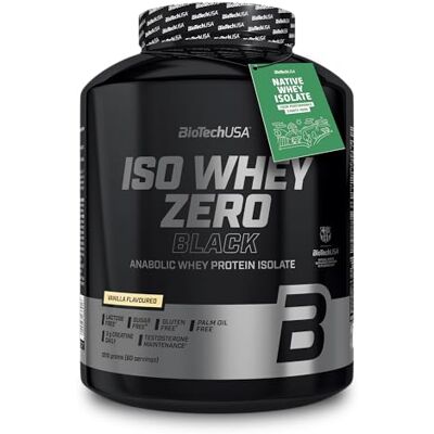 BioTechUSA Iso Whey Zero Black Proteína premium com creatina, zinco, vitamina B3 e amminoácidos, 90% de proteína, sem açúcar, sem lactose, sem glúten, 1816 g, baunilha 90 % de contenido proteico Con ingredientes activos adicionales Con creatina Si BioTechUSA Iso Whey Zero Black Proteína premium com creatina, zinco, vitamina B3 e amminoácidos, 90% de proteína, sem açúcar, sem lactose, sem glúten, 1816 g, baunilha 90 % de contenido proteico Con ingredientes activos adicionales Con creatina Si