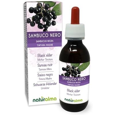 Naturalma Sabugueiro preto (Sambucus nigra) flores e frutos Tintura Mãe sem álcool Extrato líquido gotas 120 ml Complemento alimentar Vegano Naturalma Sabugueiro preto (Sambucus nigra) flores e frutos Tintura Mãe sem álcool Extrato líquido gotas 120 ml Complemento alimentar Vegano