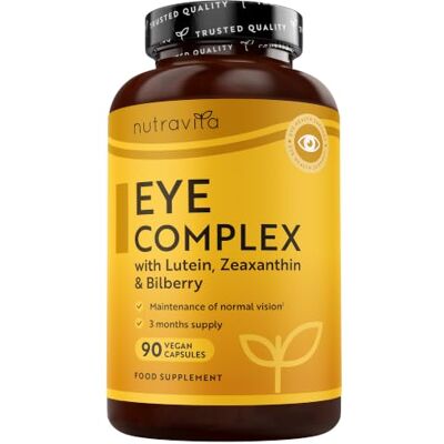 Nutravita Luteina y Zeaxantina 90 Luteina com Zeaxantina Olhos cápsulas veganas, Lutein com vitamina A, B12, zinco e extrato de mirtilos Nutravita Luteina y Zeaxantina 90 Luteina com Zeaxantina Olhos cápsulas veganas, Lutein com vitamina A, B12, zinco e extrato de mirtilos