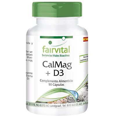 fairvital Citrato de cálcio e magnésio com vitamina D3, 90 cápsulas, ALTA DOSIS, Cal-Mag vitamina D3 (colealciferol) fairvital Citrato de cálcio e magnésio com vitamina D3, 90 cápsulas, ALTA DOSIS, Cal-Mag vitamina D3 (colealciferol)