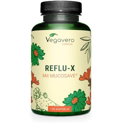Vegavero Refluxo Complex Suplemento natural para azia no estômago sem aditivos artificiais adequado para veganos, antiácido e digestão, 120 cápsulas Vegavero Refluxo Complex Suplemento natural para azia no estômago sem aditivos artificiais adequado para veganos, antiácido e digestão, 120 cápsulas