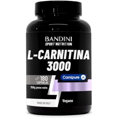 BANDINI ® L-Carnitina 3000, 180 cápsulas Carnitina Altamente Dosificada Suplemento Desportivo com L Carnitina Tartrato, Pura Carnitina de Alta Absorção e Biodisponibilidade, Sem Aditivos e 100% Suplemento Deportivo con L Carnitina Tartrato, Pura Carniti BANDINI ® L-Carnitina 3000, 180 cápsulas Carnitina Altamente Dosificada Suplemento Desportivo com L Carnitina Tartrato, Pura Carnitina de Alta Absorção e Biodisponibilidade, Sem Aditivos e 100% Suplemento Deportivo con L Carnitina Tartrato, Pura Carniti