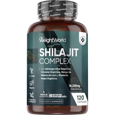 WeightWorld Complexo de Shilajit - ervas, 120 cápsulas WeightWorld Complexo de Shilajit - ervas, 120 cápsulas
