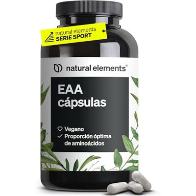 natural elements EAA 8 Aminoácidos essenciais 7,142mg 300 Cápsulas de alta dosagem Leucina Valina Isoleucina Lisina Fenilalanina Treonina Metionina e Triptófano Sem aditivos natural elements EAA 8 Aminoácidos essenciais 7,142mg 300 Cápsulas de alta dosagem Leucina Valina Isoleucina Lisina Fenilalanina Treonina Metionina e Triptófano Sem aditivos