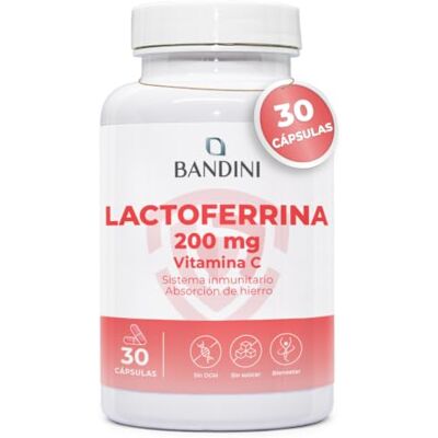 BANDINI ® LACTOFERRINA PURA 200 mg Immuno 200 mg de Lactoferrina por cápsula (30 cápsulas) Alta dose com vitamina C Antioxidante natural para o sistema imunitário Regula a absorção do ferro 30 Cápsulas Alta Dosis con Vitamina C Antioxidante Natural para BANDINI ® LACTOFERRINA PURA 200 mg Immuno 200 mg de Lactoferrina por cápsula (30 cápsulas) Alta dose com vitamina C Antioxidante natural para o sistema imunitário Regula a absorção do ferro 30 Cápsulas Alta Dosis con Vitamina C Antioxidante Natural para