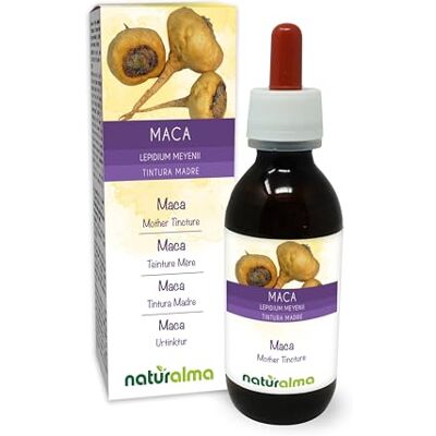Naturalma Maca o gininseng peruano (Lepidium meyenii o Lepidium peruvianum) raízes pintura mãe sem álcool natureza extrato líquido gotas 120 ml complemento alimentar vegano Naturalma Maca o gininseng peruano (Lepidium meyenii o Lepidium peruvianum) raízes pintura mãe sem álcool natureza extrato líquido gotas 120 ml complemento alimentar vegano