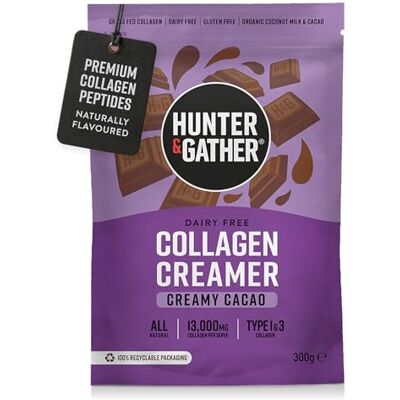 Hunter & Gather Colágeno cacau 300 g I peptídeos de colagénio bovino alimentados com erva I sem leite I Suporta cabelo, pele, unhas e músculos Hunter & Gather Colágeno cacau 300 g I peptídeos de colagénio bovino alimentados com erva I sem leite I Suporta cabelo, pele, unhas e músculos