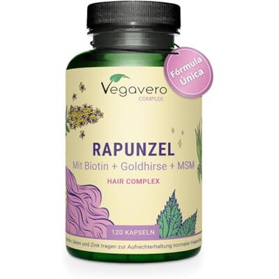 Vegavero Rapunzel Biotina Para o Cabelo Zinco + Selénio 15 Ingredientes Para Crescimento Antiqueda 120 Cápsulas Vegano e Sem Aditivos Vegavero Rapunzel Biotina Para o Cabelo Zinco + Selénio 15 Ingredientes Para Crescimento Antiqueda 120 Cápsulas Vegano e Sem Aditivos