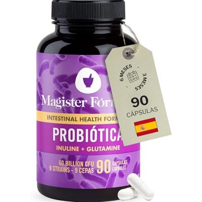 Magister Formula Probióticos e Prebióticos Intestinais probióticos flora intestinal Com Inulina e Glutamina Sistema Imunológico, Cólon Irritável 90 Cápsulas Repara Flora Intestinal e l 60 Mil Milhões UFC Magister Formula Probióticos e Prebióticos Intestinais probióticos flora intestinal Com Inulina e Glutamina Sistema Imunológico, Cólon Irritável 90 Cápsulas Repara Flora Intestinal e l 60 Mil Milhões UFC
