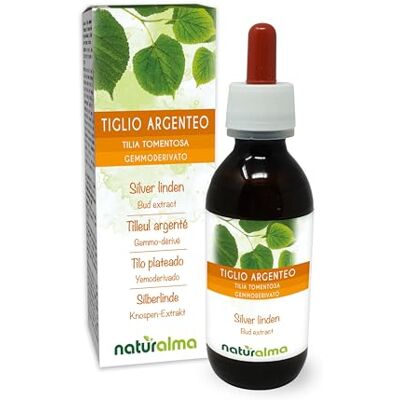 Naturalma Tilo prateado (Tilia tomentosa) Yemoderivato sem álcool de gemas frescas extrato líquido gotas 120 ml complemento alimentar vegano Naturalma Tilo prateado (Tilia tomentosa) Yemoderivato sem álcool de gemas frescas extrato líquido gotas 120 ml complemento alimentar vegano