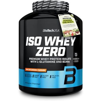 BioTechUSA Iso Whey Zero Premium Whey Protein Isolate Alimentado com Grama Sem Enzimas Sem Açúcar e Sem Glúten, 1816 g, Caramelo Salgado Alto contenido en proteínas Alimentado con pasto Bajo en lactosa, sin azúcares, sin gluten 1816 g, Car BioTechUSA Iso Whey Zero Premium Whey Protein Isolate Alimentado com Grama Sem Enzimas Sem Açúcar e Sem Glúten, 1816 g, Caramelo Salgado Alto contenido en proteínas Alimentado con pasto Bajo en lactosa, sin azúcares, sin gluten 1816 g, Car