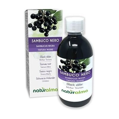 Naturalma Saúco negro (Sambucus nigra) flores e frutos Tintura Mãe sem álcool Extrato líquido gotas 500 ml Suplemento alimentício Vegano Naturalma Saúco negro (Sambucus nigra) flores e frutos Tintura Mãe sem álcool Extrato líquido gotas 500 ml Suplemento alimentício Vegano