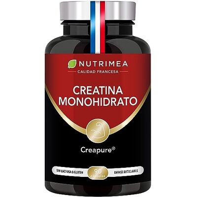 Laboratoires Nutrimea Creatina monohidratada Creapure 3000 mg por dia, fórmula 100% pura sem excipientes, intensidade desportiva, desempenho físico, energia, formato de viagem, 90 cápsulas veganas Nutrimea Laboratoires Nutrimea Creatina monohidratada Creapure 3000 mg por dia, fórmula 100% pura sem excipientes, intensidade desportiva, desempenho físico, energia, formato de viagem, 90 cápsulas veganas Nutrimea