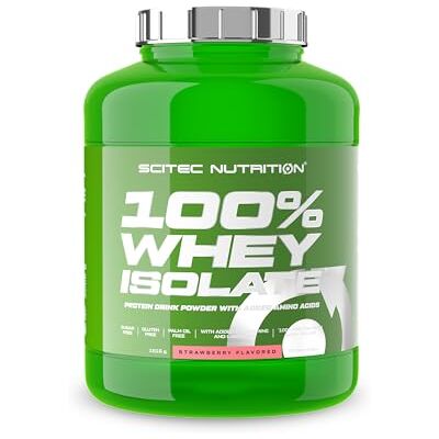 Scitec Nutrition 100% Whey Isolate Puro Poder Proteico com BCAAs Glutamina e Arginina Fórmula sem Açúcar nem Glúten, 1816 g, Morango Aislado e hidrolizado de suero L-Glutamina y L-Arginina Fórmula sin azúcar ni gluten 1816 g, Fresa Scitec Nutrition 100% Whey Isolate Puro Poder Proteico com BCAAs Glutamina e Arginina Fórmula sem Açúcar nem Glúten, 1816 g, Morango Aislado e hidrolizado de suero L-Glutamina y L-Arginina Fórmula sin azúcar ni gluten 1816 g, Fresa
