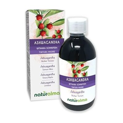 Naturalma Ashwagandha o Ginseng indiano (Withania somnifera) raízes pintura mãe sem álcool natureza extrato líquido gotas 500 ml complemento alimentar vegano Naturalma Ashwagandha o Ginseng indiano (Withania somnifera) raízes pintura mãe sem álcool natureza extrato líquido gotas 500 ml complemento alimentar vegano