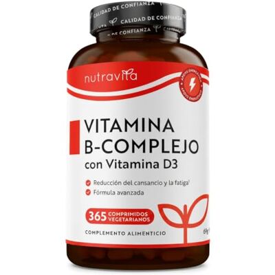 Nutravita Vitamina B Complex com Vitamina D3 para Energia e Foco 365 Comprimidos Vegetarianos Nutravita Vitamina B Complex com Vitamina D3 para Energia e Foco 365 Comprimidos Vegetarianos