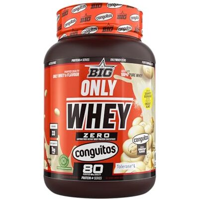 BIG Proteinas Whey Proteína em pó para desenvolvimento de massa muscular e recuperação Matéria-prima premium Whey Protein sem lactose, sem açúcar, sem grumos (1 kg, conguitos branco) BIG Proteinas Whey Proteína em pó para desenvolvimento de massa muscular e recuperação Matéria-prima premium Whey Protein sem lactose, sem açúcar, sem grumos (1 kg, conguitos branco)
