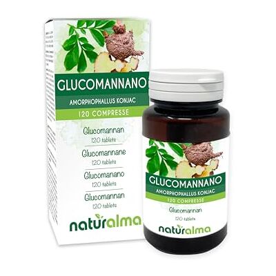 Naturalma Glucomanano (Amorphophallus konjac) raízes natureza 60 g 120 comprimidos complemento alimentar natural e vegano Naturalma Glucomanano (Amorphophallus konjac) raízes natureza 60 g 120 comprimidos complemento alimentar natural e vegano